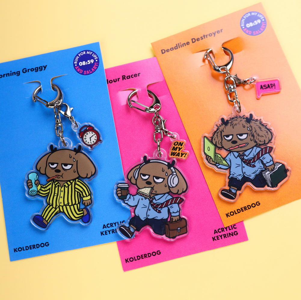 Morning Rush Double-Sided Acrylic Keyring