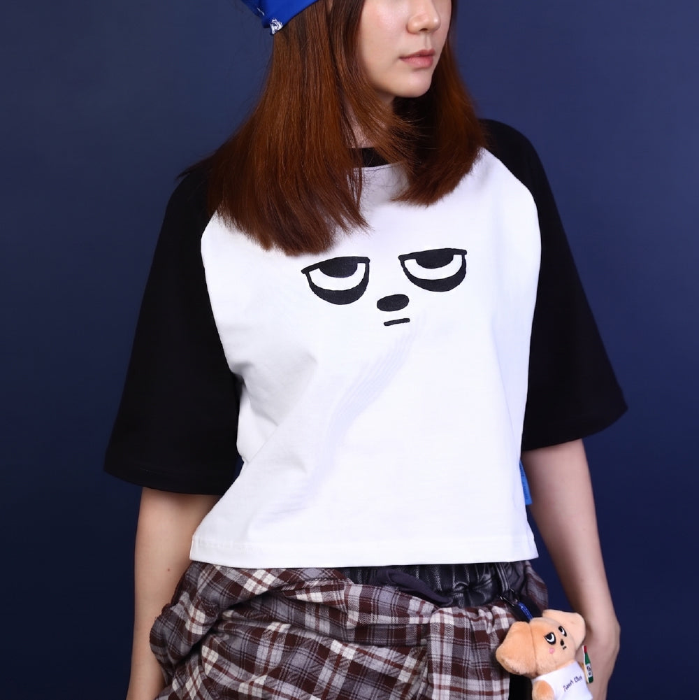 Panda Eyes Raglan Tee (Oversize Boxy)
