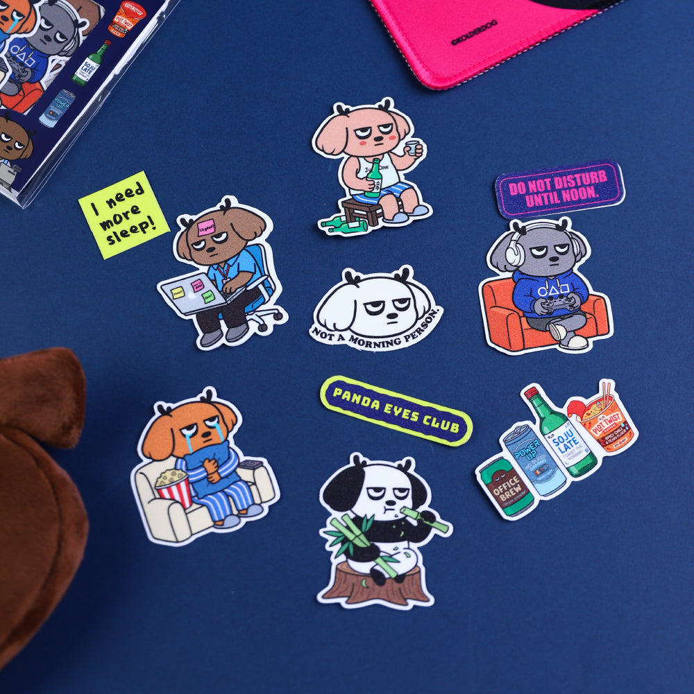 Panda Eyes Club Sticker Set