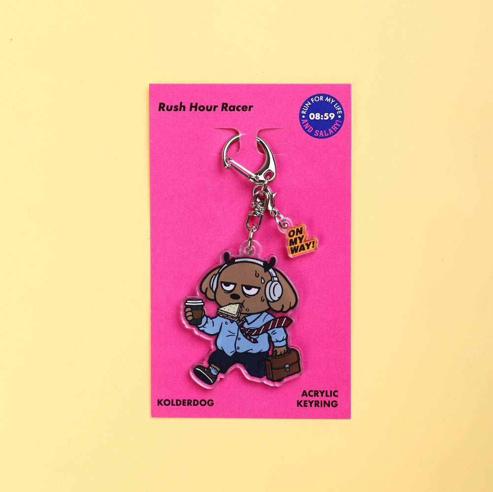 Morning Rush Double-Sided Acrylic Keyring